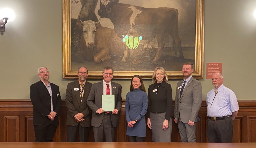 People instrumental to signing the wyopen bill into law